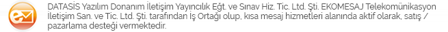 Datasis Yazılım, Donanım İletişim Yayıncılık Eğt. ve Sınav Hiz. Tic. Ltd. Şti. EKOMESAJ Telekomünikasyon İletişim San. ve Tic. Ltd. Şti. tarafından İş Ortağı olup, kısa mesaj hizmetleri alanında aktif olarak, satış / pazarlama desteği vermektedir.